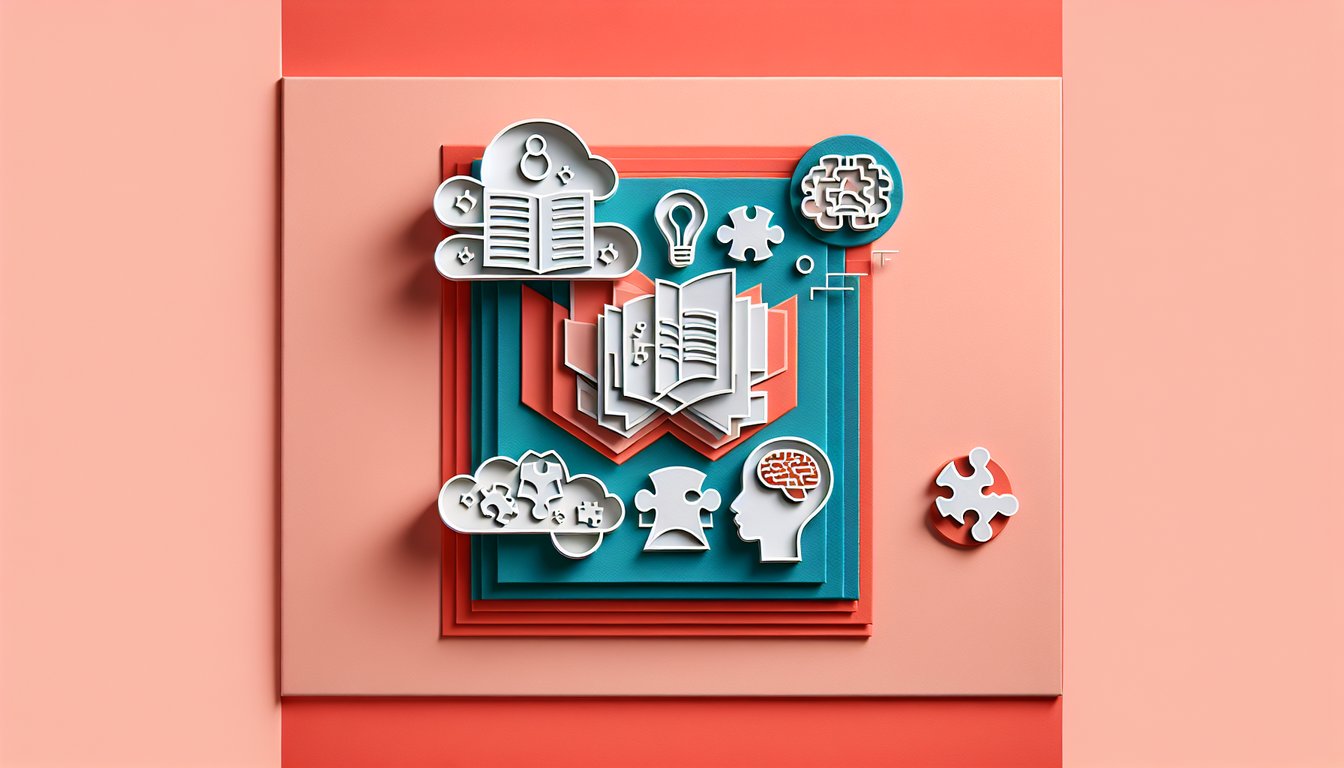 paper art head silhouette with puzzle pieces and question mark coral background promoting free mental retardation quiz