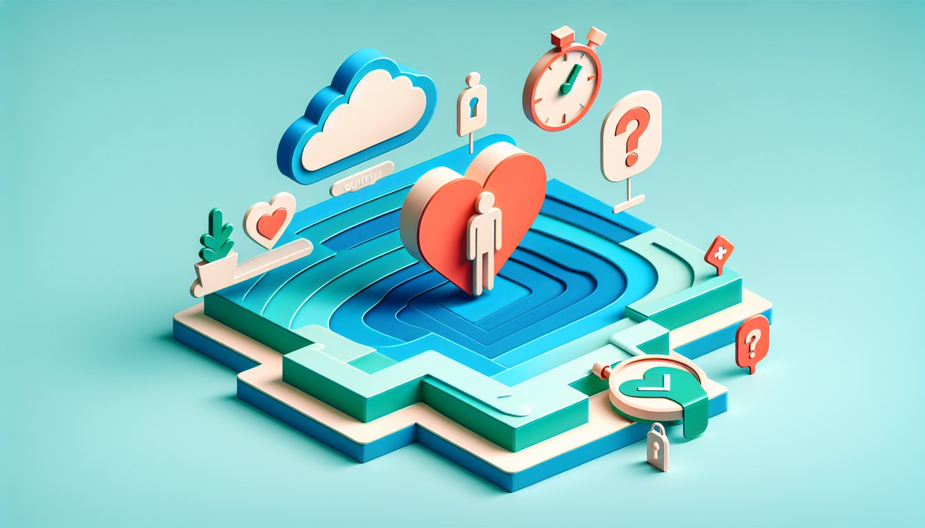 Paper art illustration for Should I Get a Girlfriend quiz on sky blue background