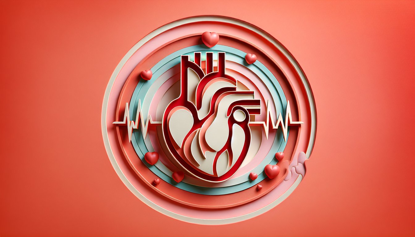 Paper art heart and stethoscope for cardiac auscultation quiz identify S1-S4 boost accuracy on coral background