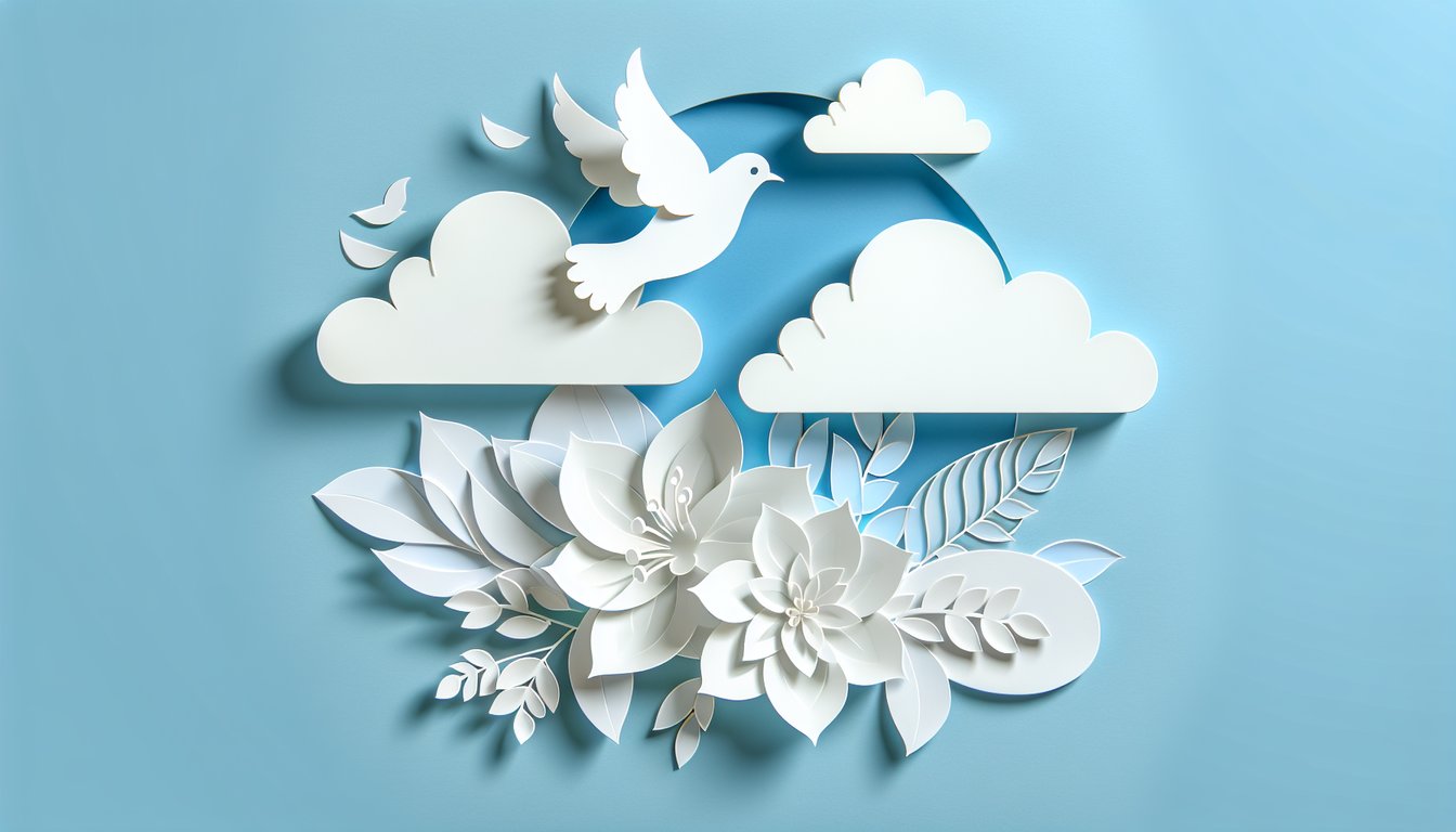 Paper art illustration for Innocent Test Quiz on a sky blue background