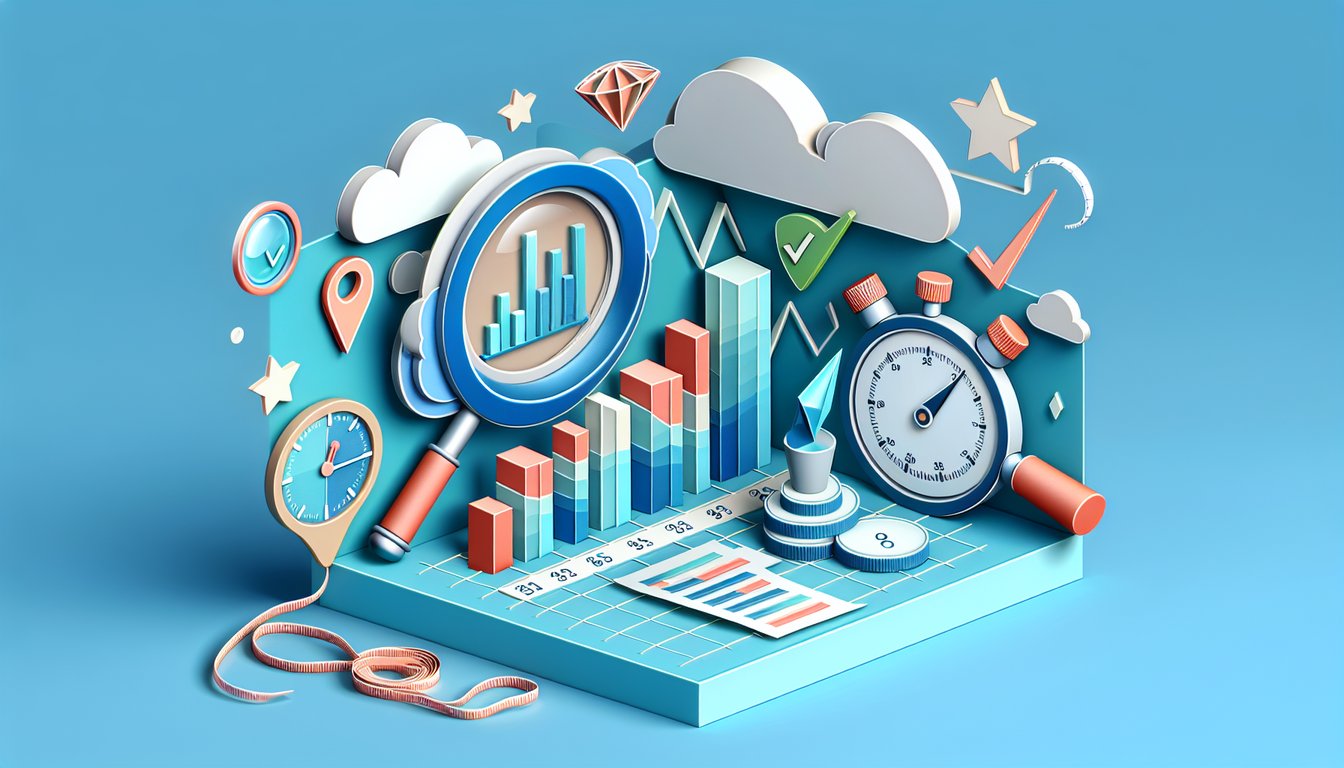 Paper art illustration of numbers symbols and clock on sky blue background representing free average calculation quiz