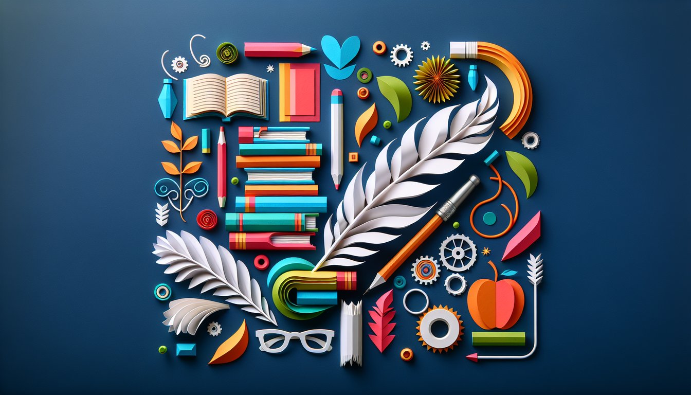 Colorful paper art depicting elements related to Hoot Reading Comprehension Quiz.