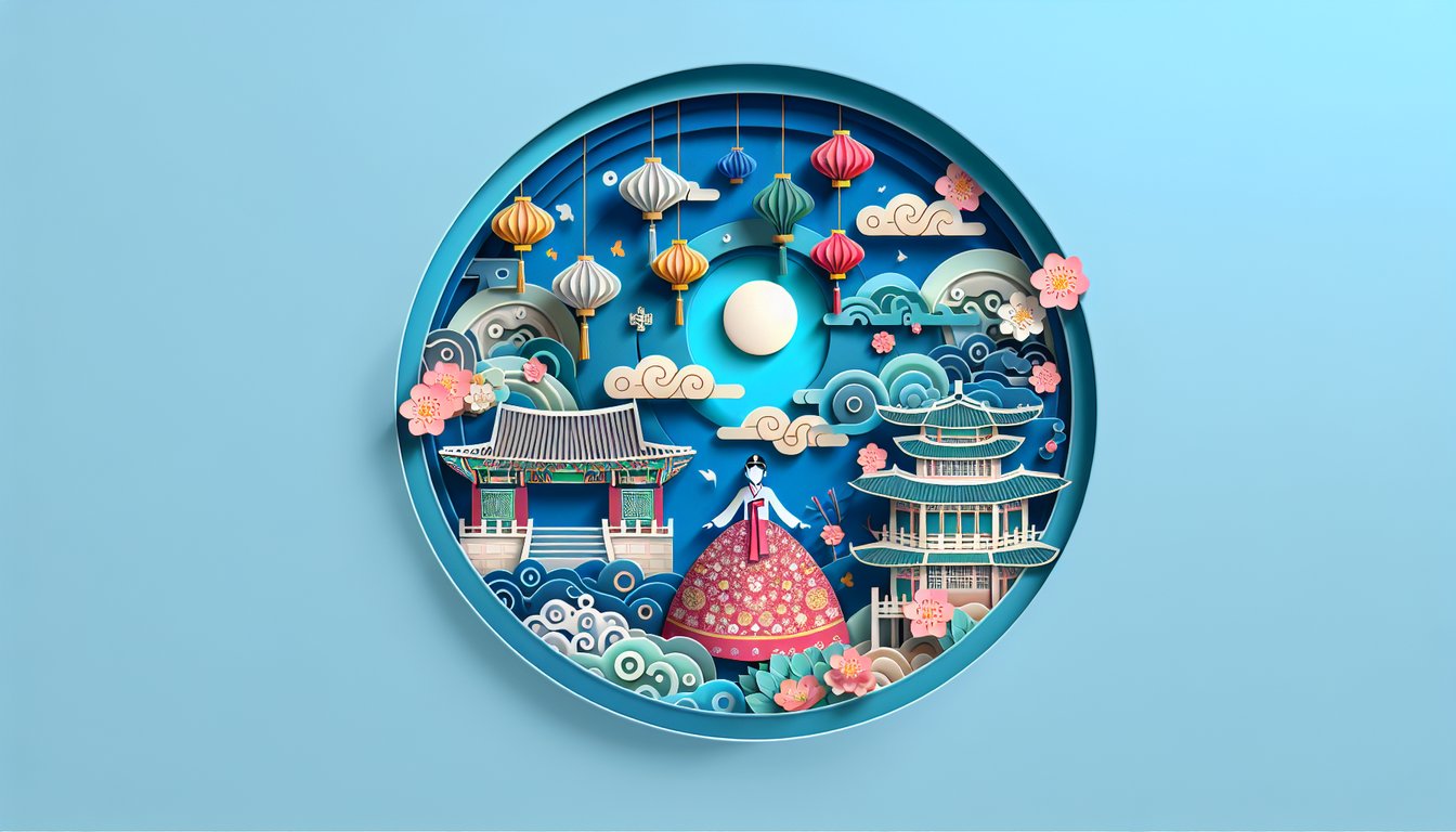 Paper art illustration for a quiz about distinguishing Asian faces including Chinese, Japanese, Korean and more.