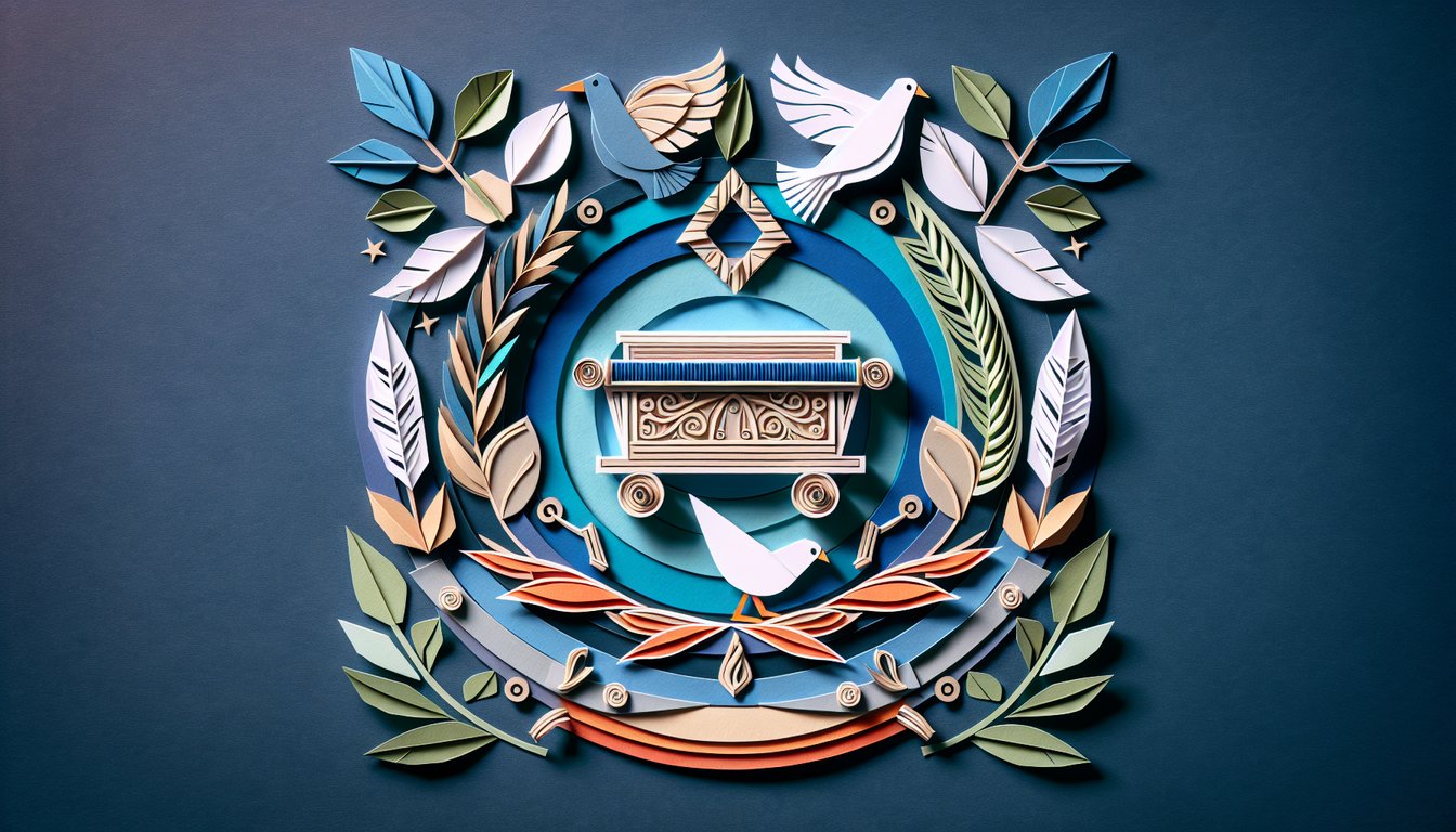Colorful paper art promoting a fun Biblical Knowledge Quiz.