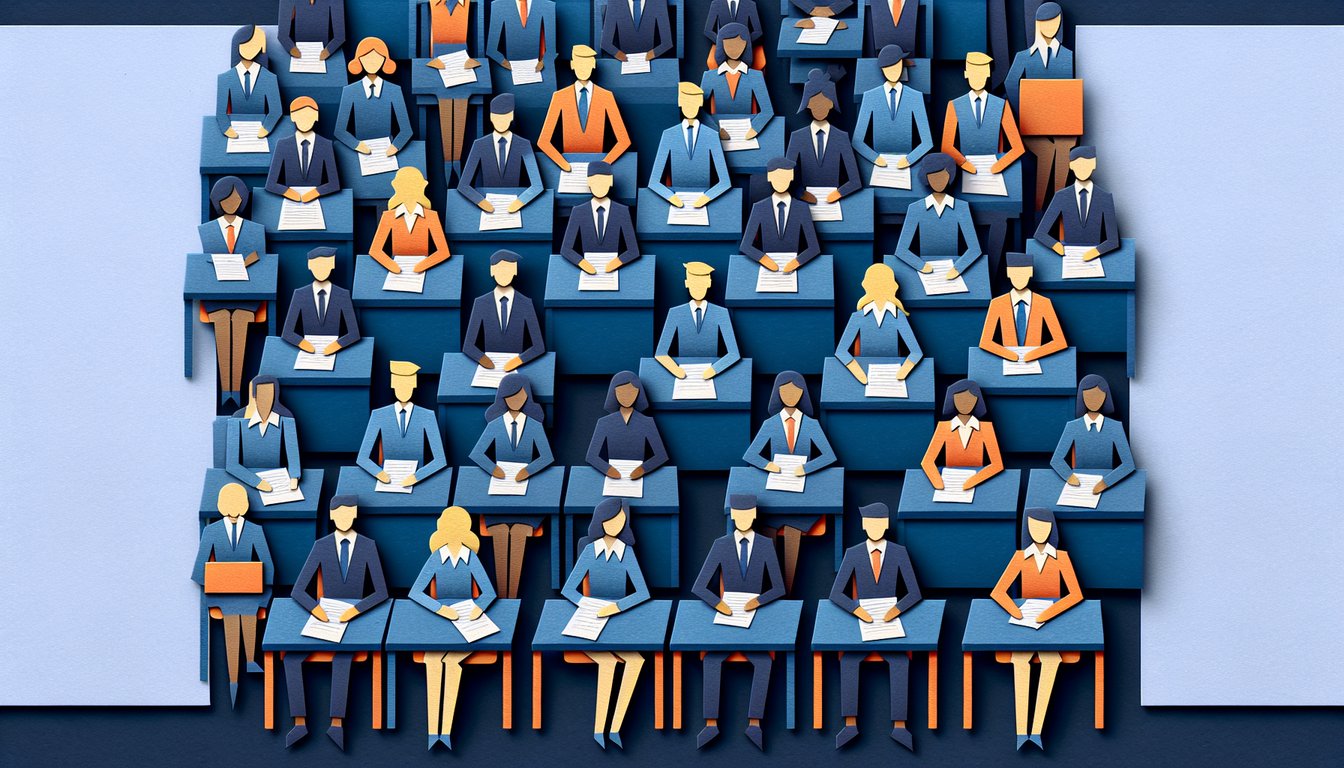 3D voxel art illustrating concepts from Employment Discrimination course