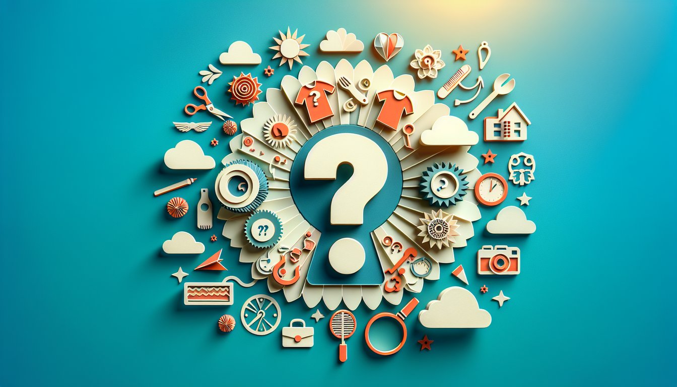 Colorful paper art cutouts and shapes around quiz title teasing a free test to discover your girl style on teal background