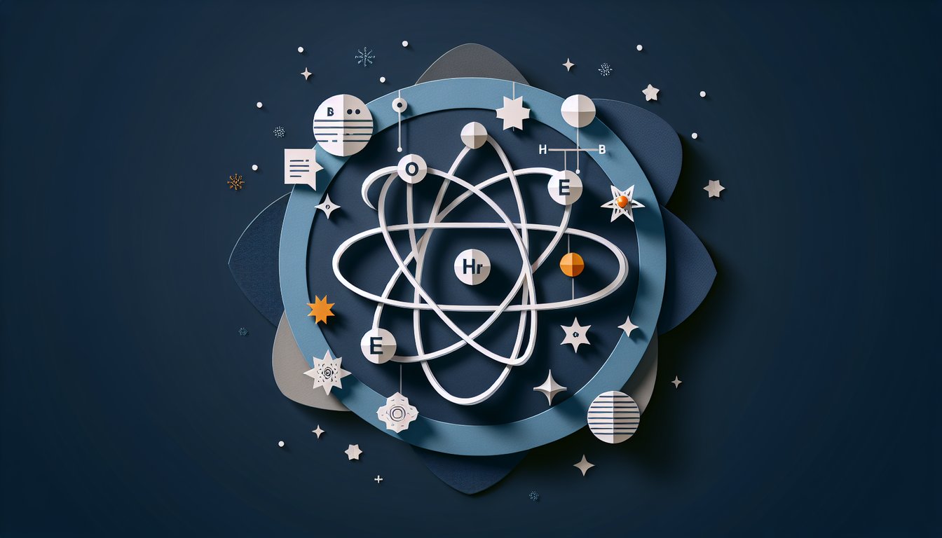 Paper art promoting Bohr Model Challenge quiz for high school science students.