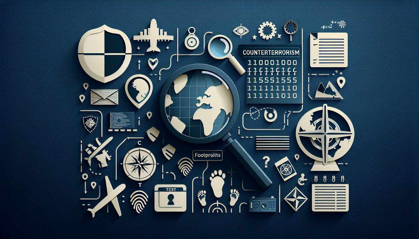 Colorful paper art depicting elements related to a Counterterrorism Knowledge Test quiz