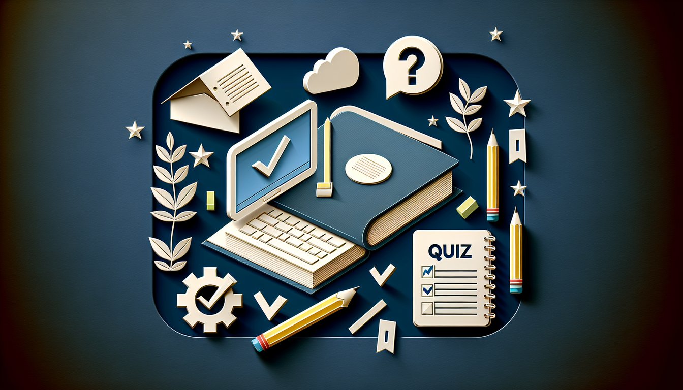 Colorful paper art depicting a quiz on School Chromebook Readiness