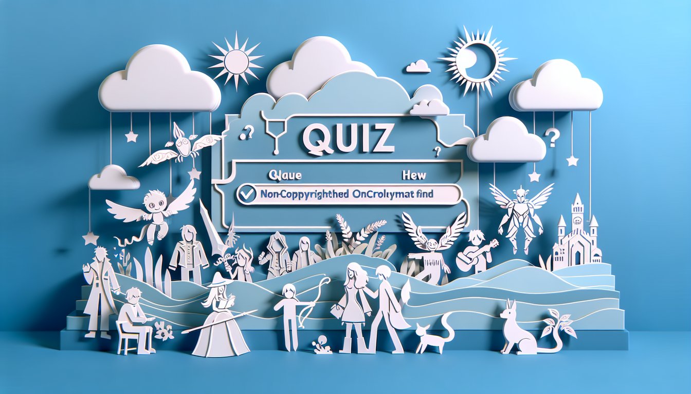 Paper cut style illustration of Hazbin Hotel characters on sky blue background for quiz revealing your perfect date soulmate