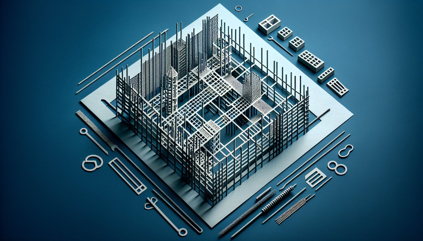 3D voxel art depicting the Reinforced Concrete I course content
