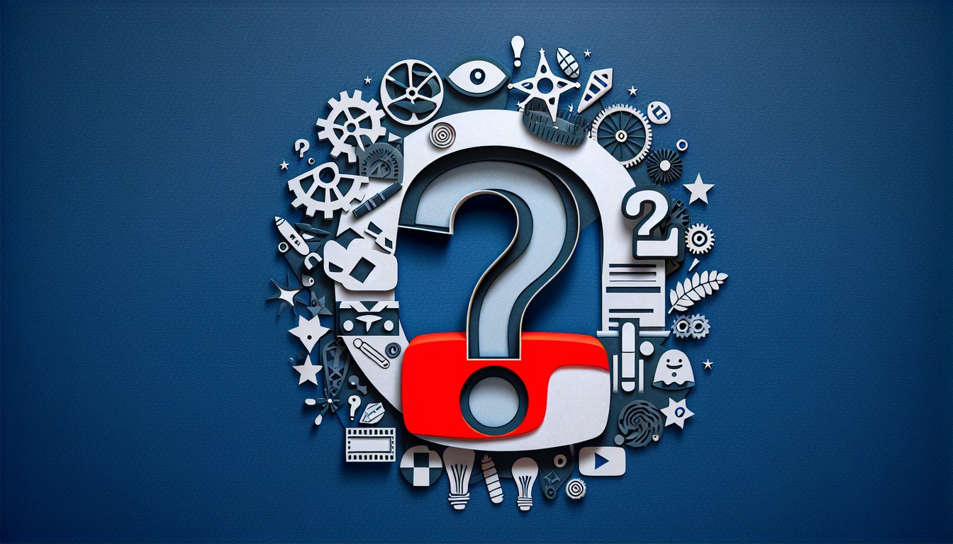 paper art quiz banner guessing youtube star from channel name on dark blue background